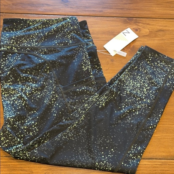 Zella Pants - Zella Black and Yellow Performance Leggings 2X